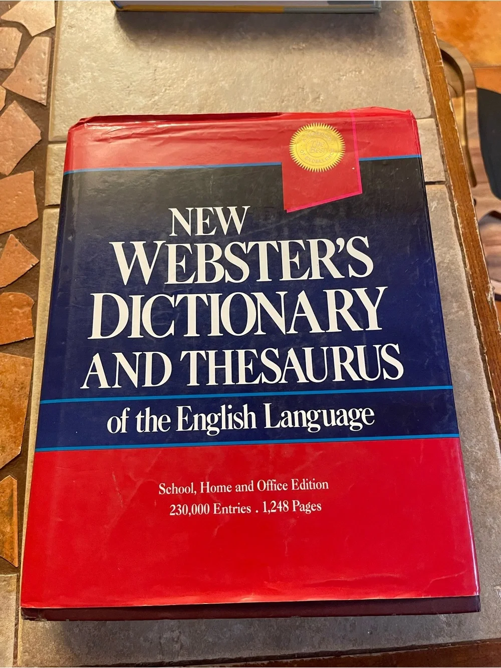 New Dictionary and Thesaurus - Maroon Hardcover